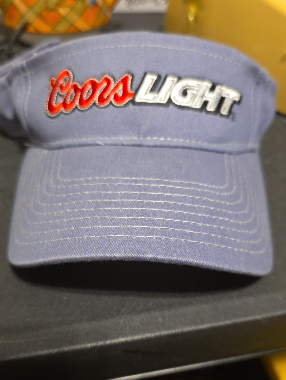 Coors Light Embroidered Visor - Light Blue with Red & White Logo